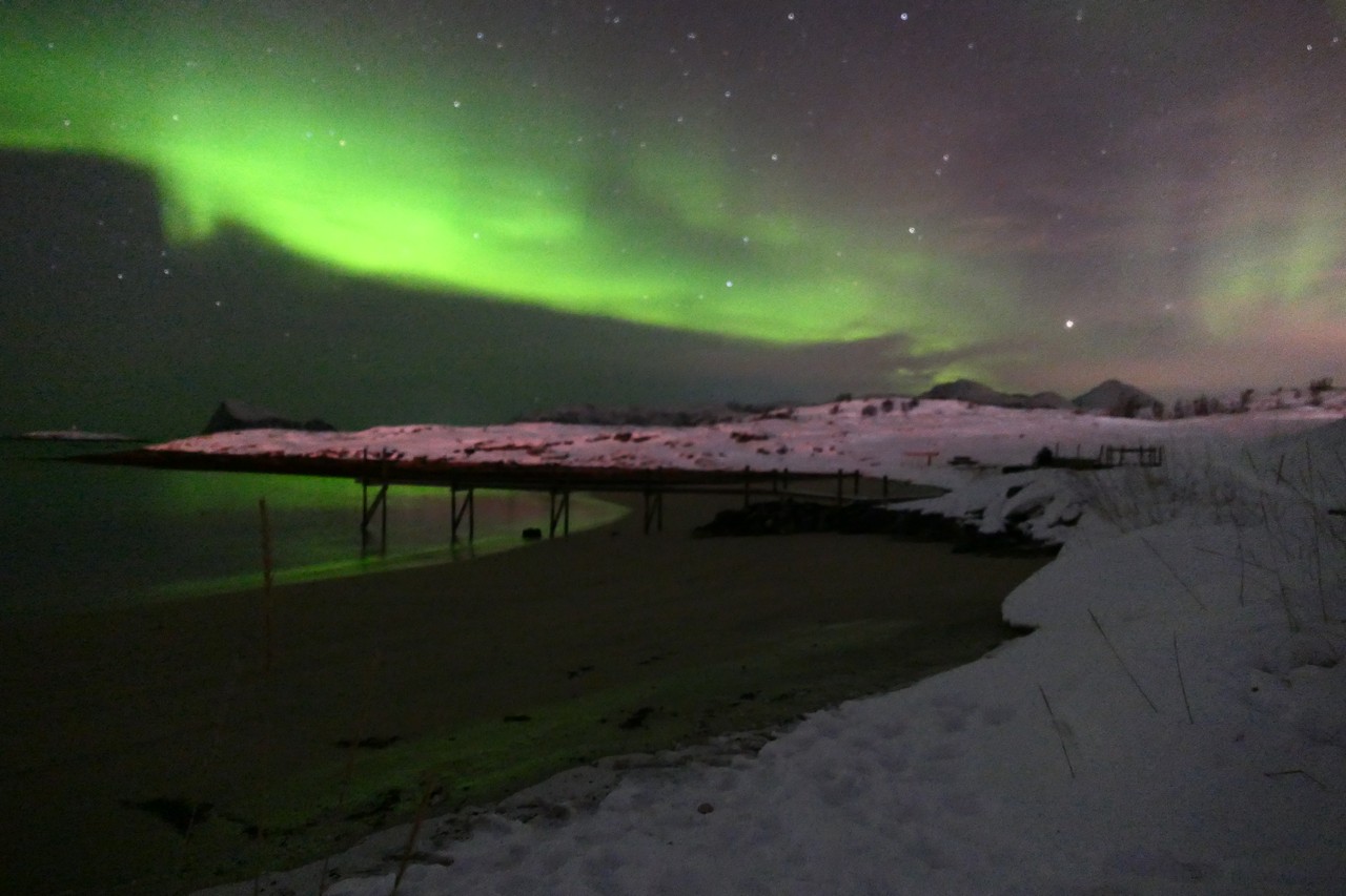 Northern Lights from the beach